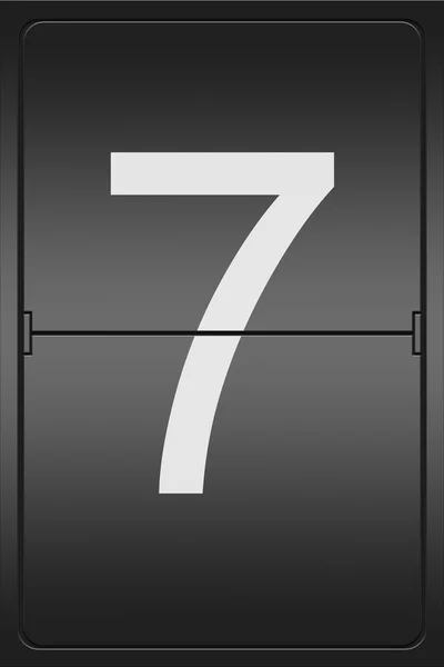 Number 7 on a mechanical leter indicator — Stock Photo, Image