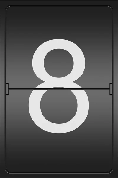 Number 8 on a mechanical leter indicator — Stock Photo, Image