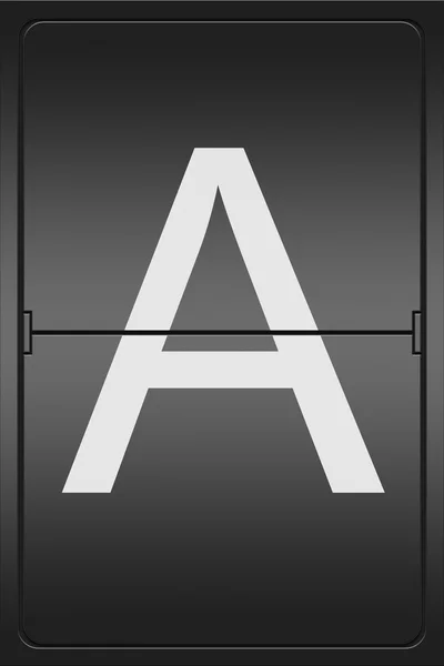 Літера А на механічному індикаторі оповіщення — стокове фото