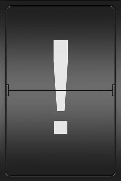 Exclamation mark on a mechanical leter indicator — Stock Photo, Image