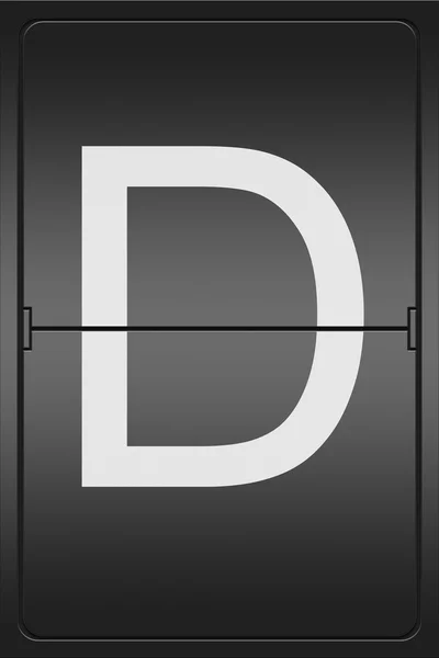 Letter d on a mechanical leter indicator — Stock Photo, Image