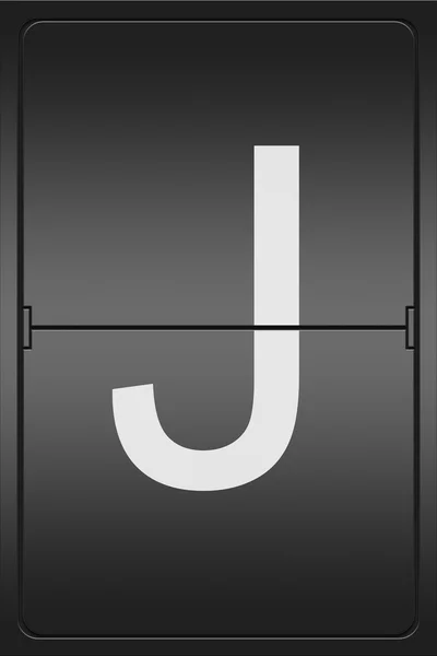 Буква J на механическом индикаторе leter — стоковое фото