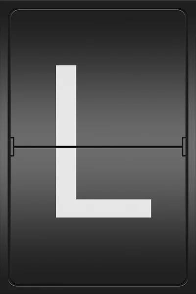 Letter L on a mechanical leter indicator — Stock Photo, Image