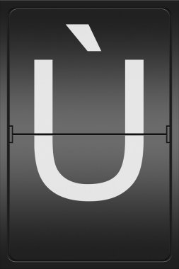 mekanik leter göstergesinin üzerine harf u 