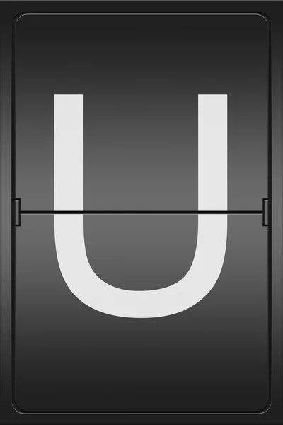 Letter U on a mechanical leter indicator — Stock Photo, Image