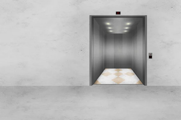 Concrete Wall and open Elevator Door — Stock Photo, Image