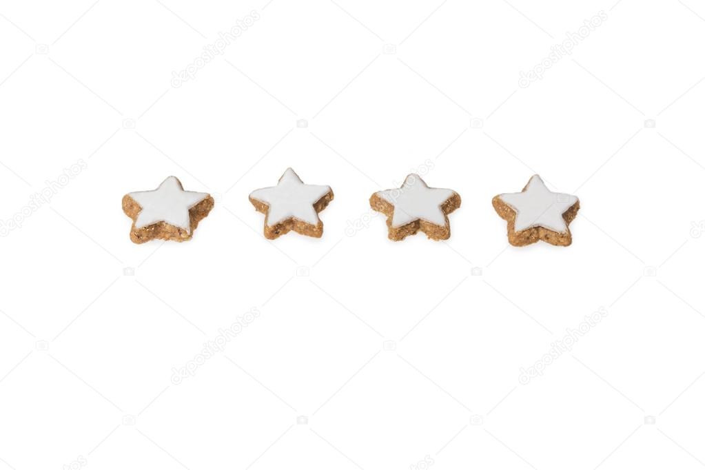 Star shaped cinnamon biscuits 