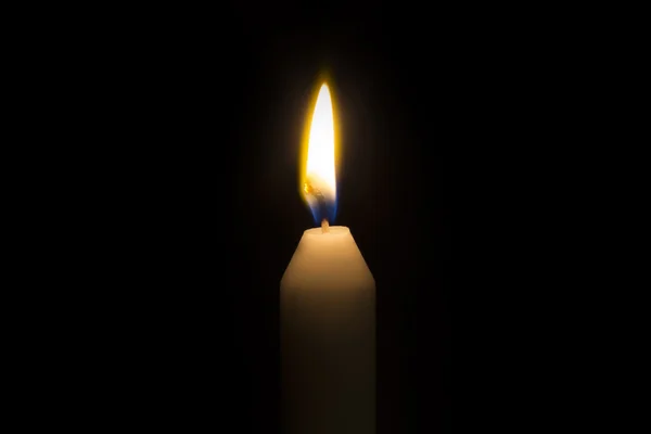 블랙에 촛불 — 스톡 사진