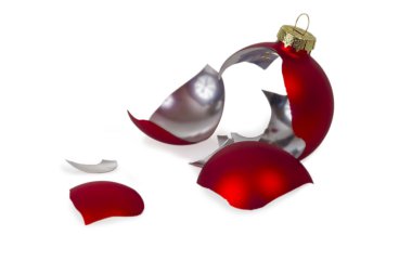 kırık Noel ağacı topu
