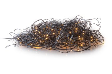 Electric Christmas tree lights clipart