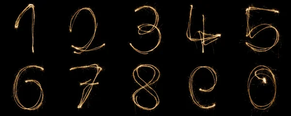 Sparkler Numbers — Stock Photo, Image