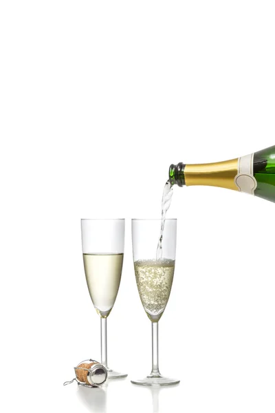 Champagne filled in a glass — Stock Photo, Image