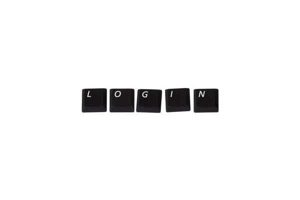 Login Escrito en Claves —  Fotos de Stock