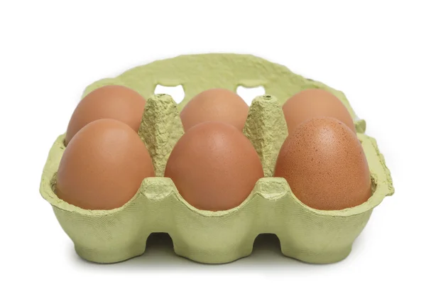 Open Box of Eggs — Stock Photo, Image