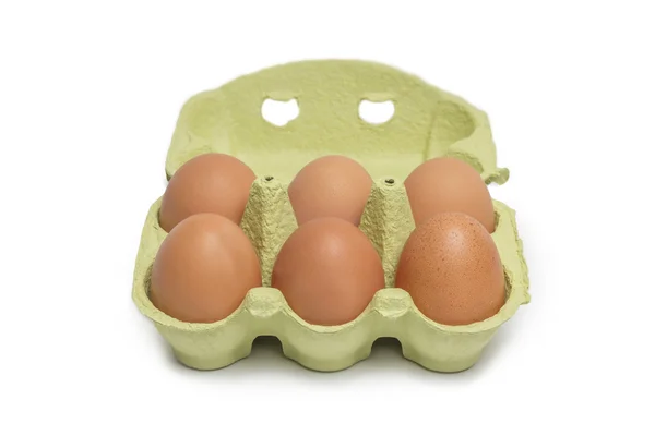 Open Box of Eggs — Stock Photo, Image
