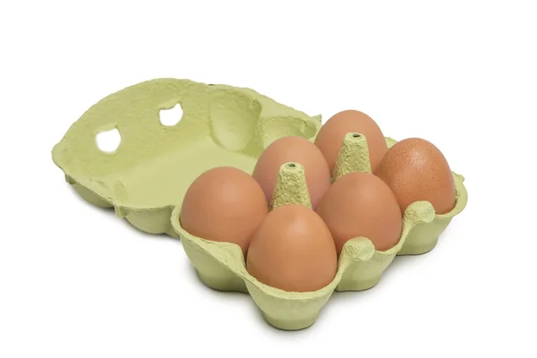 Open Box of Eggs — Stock Photo, Image