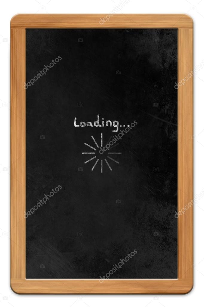 Blackboard with Loading Symbol