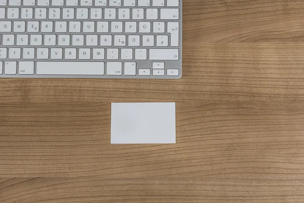 Modern keyboard on a desktop — Stock Photo, Image