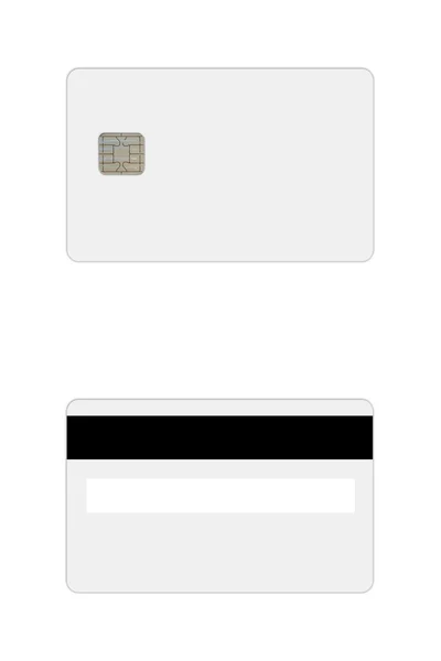 信用卡借记卡卡模板 — 图库照片