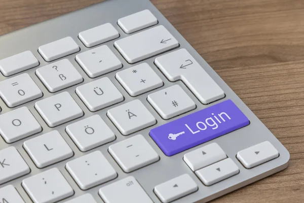 Login on modern Keyboard — Stock Photo, Image