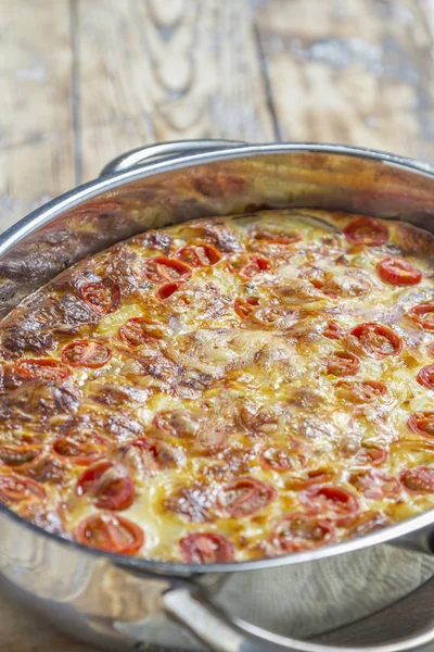 Omlette in caserole — Stock Photo, Image