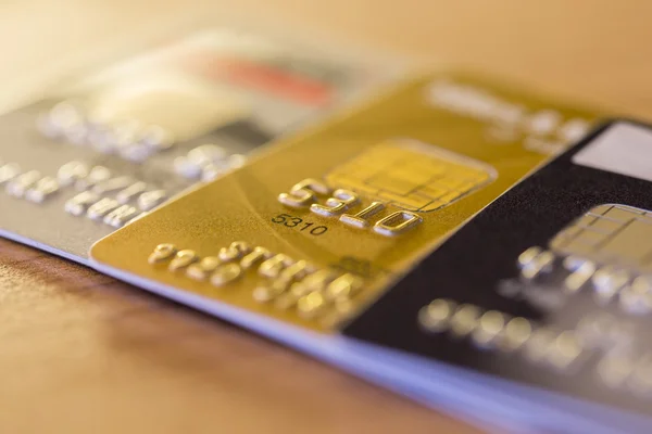 Row of Credit Cards — Zdjęcie stockowe
