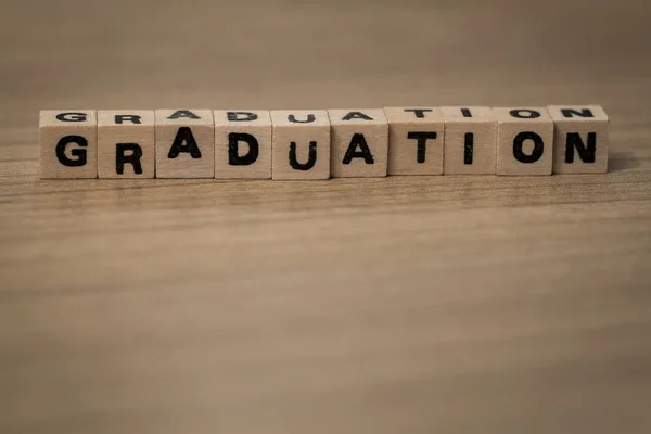 Graduação em cubos de madeira — Fotografia de Stock