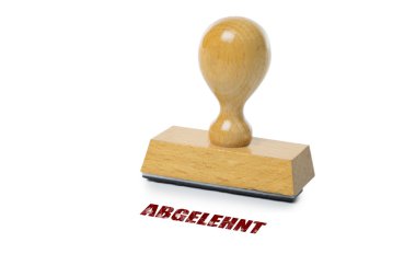 Abgelehnt lastik damgası