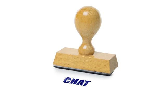 Chat Rubber Stamp — Stock Photo, Image