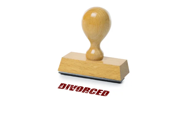 Carimbo de borracha divorciada — Fotografia de Stock