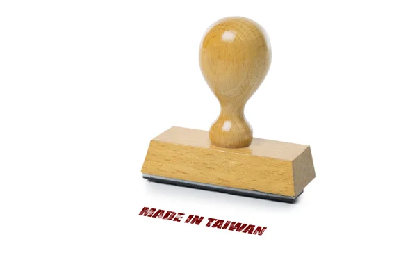 Gemaakt in Taiwan Rubber stempel — Stockfoto