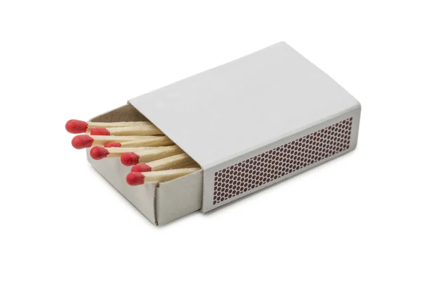 Caja de cerillas con cerillas rojas — Foto de Stock