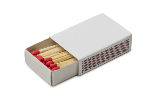 Matchbox med røde fyrstikker – stockfoto