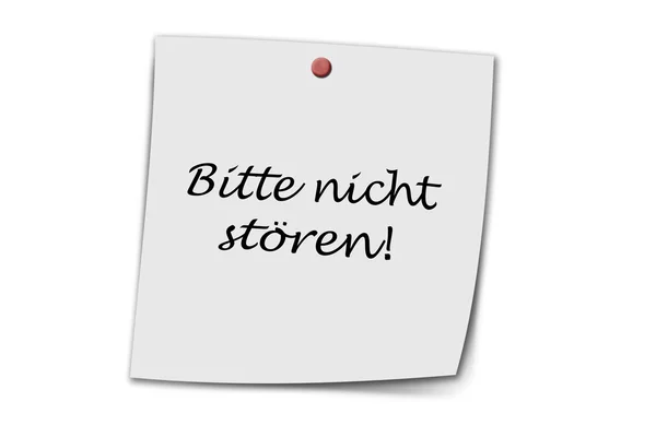 Bir faturasında yazılı bitte nicht storen — Stok fotoğraf