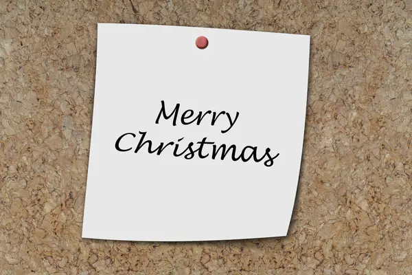 Merry Christmas bir faturasında yazılı — Stok fotoğraf
