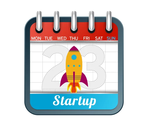 Calendar flat design startup concept — Stock Vector