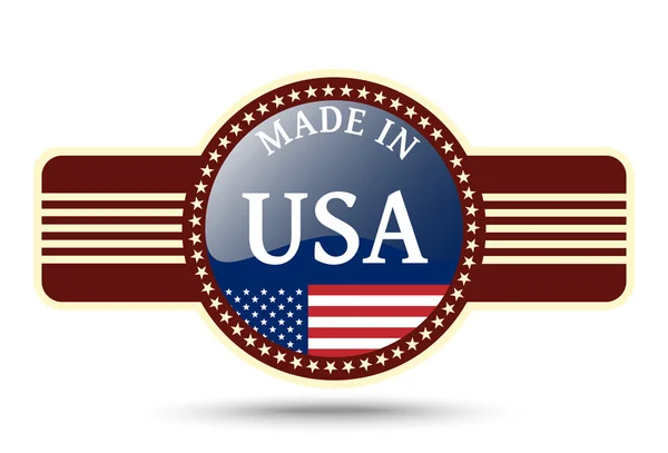 Κατασκευασμένο στις ΗΠΑ σήμα λαμπερά — Διανυσματικό Αρχείο
