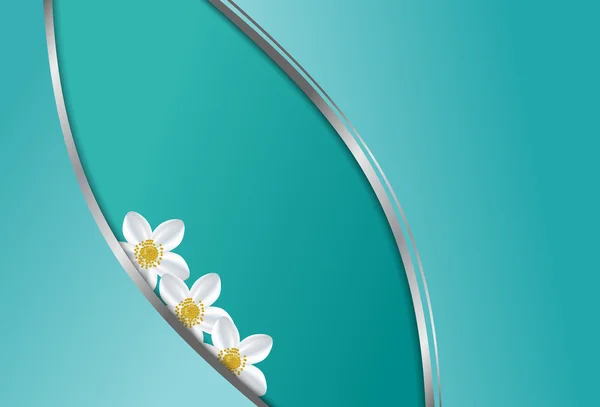Gezonde levensstijl met jasmijn bloemen — Stockvector