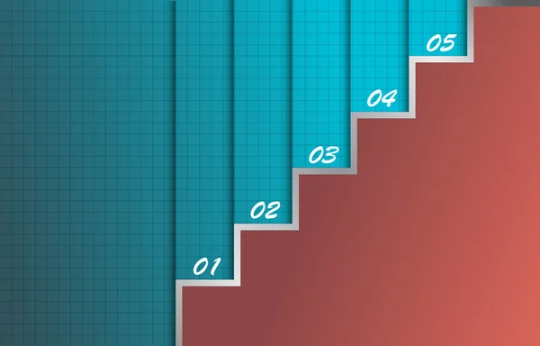 楼梯增长概念 — 图库矢量图片