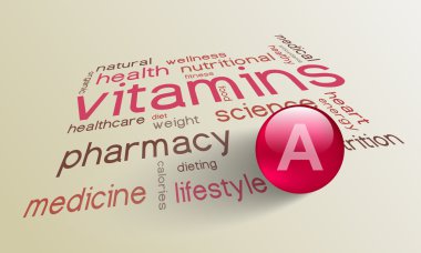 Vitamin A element for a healthy life clipart