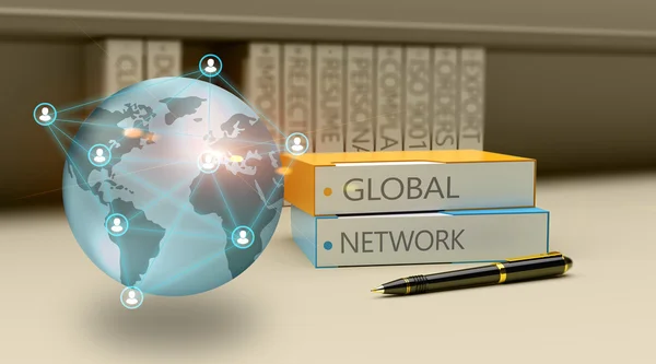 Global network concept — Stock Photo, Image