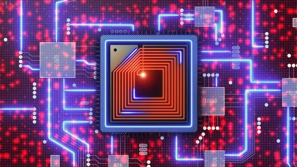 Processo Condivisione Dello Schermo Dati Della Cpu Del Computer Innovazione — Foto Stock