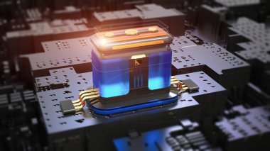 Devre kartındaki engellenmiş şifreleme zinciri Bitcoin blok zinciri sembolü dijital şifreleme ağı