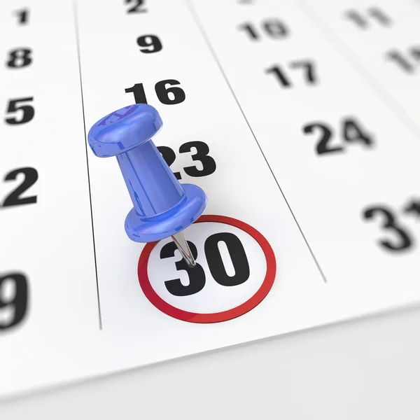 Calendario e spintone — Foto Stock