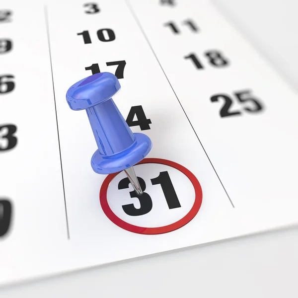 Calendario e spintone — Foto Stock