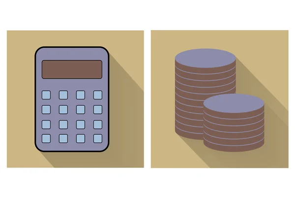 Dois ícones planos —  Vetores de Stock