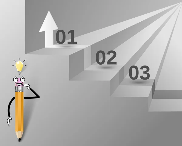 Escadas conceito de crescimento —  Vetores de Stock