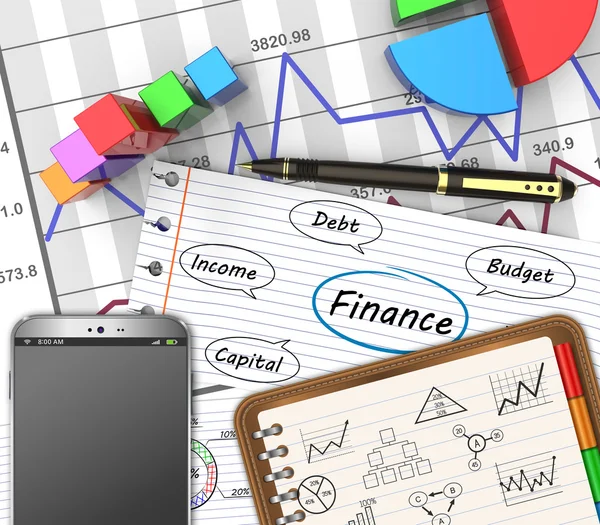 Grafici di analisi della finanza aziendale — Foto Stock