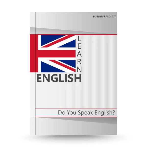 Kapak İngilizce öğrenmek — Stok Vektör