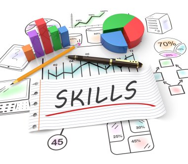 Business skills concept clipart